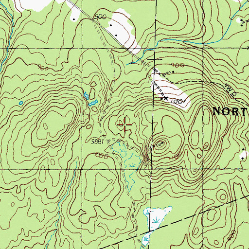Topographic Map of WCNH-FM (Belmont), NH
