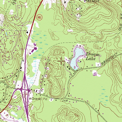 Topographic Map of Town of Amherst, NH