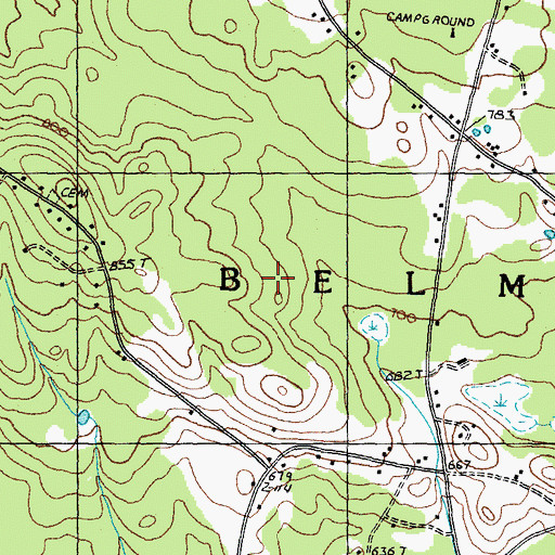 Topographic Map of Town of Belmont, NH