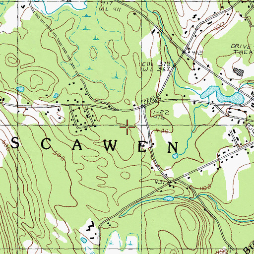 Topographic Map of Town of Boscawen, NH