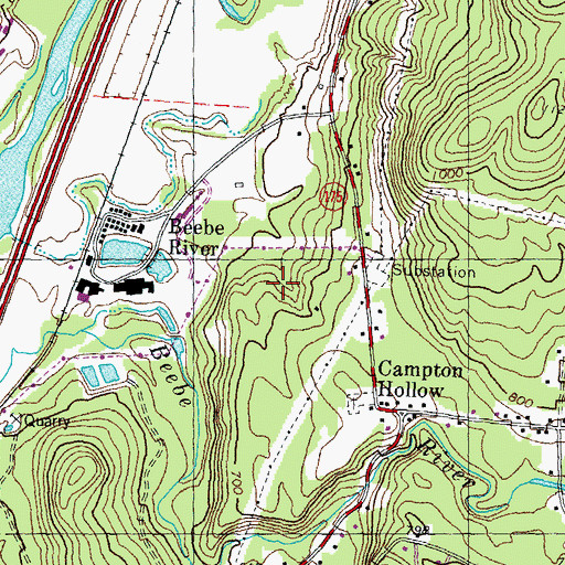 Topographic Map of Town of Campton, NH