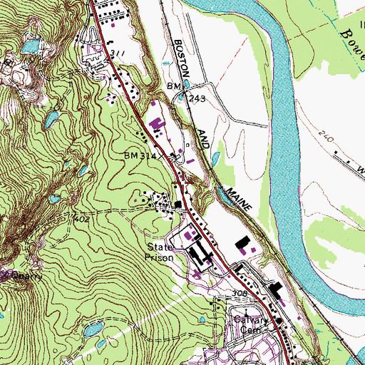 Topographic Map of City of Concord, NH