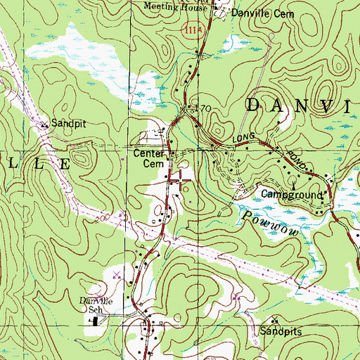 Topographic Map of Town of Danville, NH