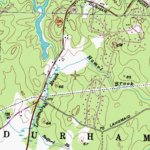 Topographic Map of Town of Durham, NH