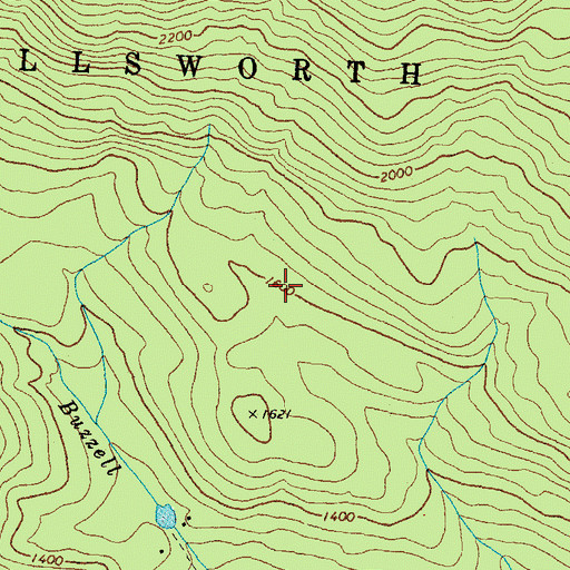 Topographic Map of Town of Ellsworth, NH