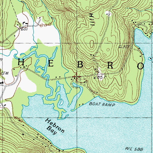 Topographic Map of Town of Hebron, NH