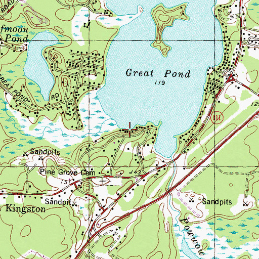 Topographic Map of Town of Kingston, NH