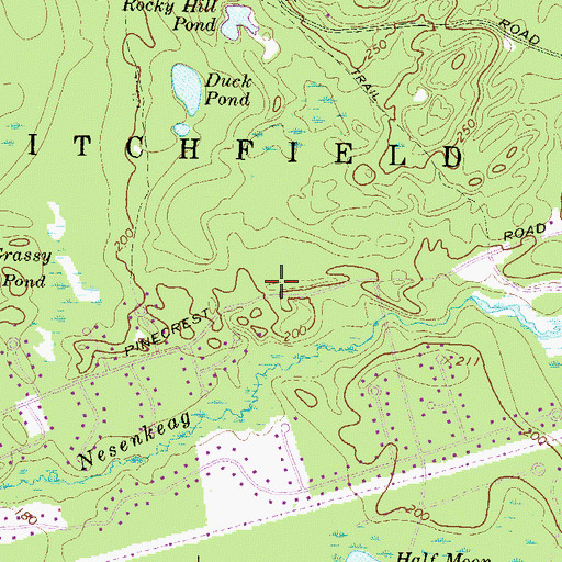 Topographic Map of Town of Litchfield, NH