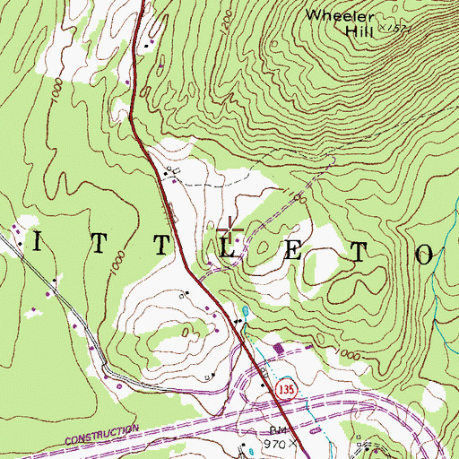 Topographic Map of Town of Littleton, NH