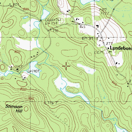 Topographic Map of Town of Lyndeborough, NH