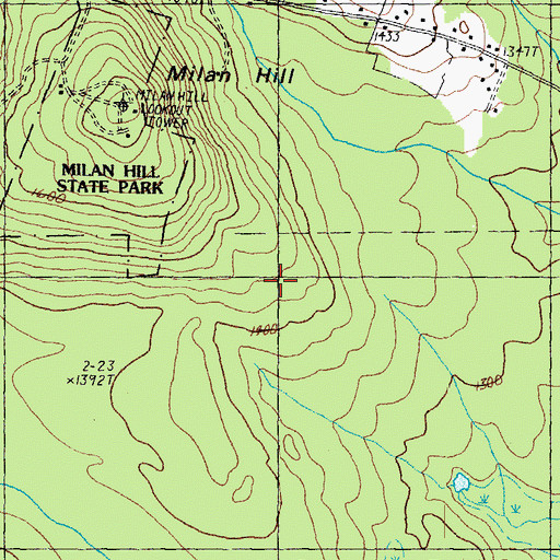 Topographic Map of Town of Milan, NH