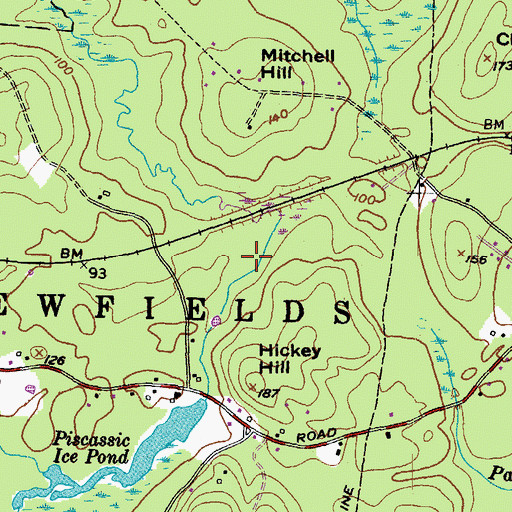Topographic Map of Town of Newfields, NH