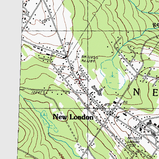 Topographic Map of Town of New London, NH