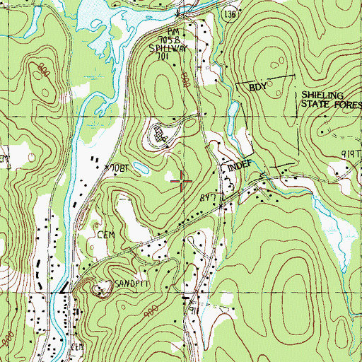 Topographic Map of Town of Peterborough, NH