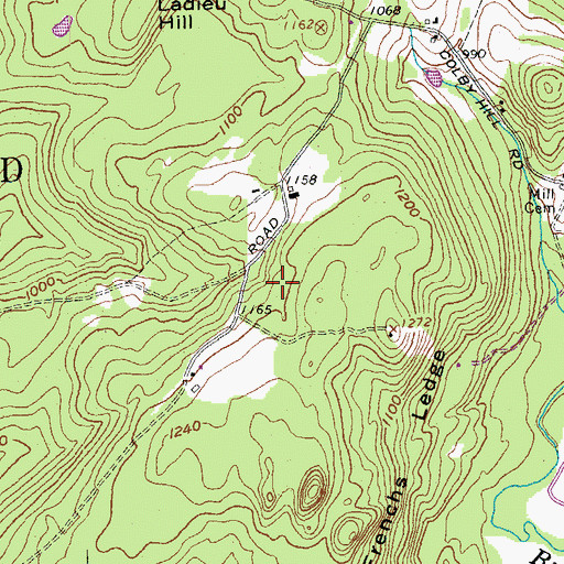 Topographic Map of Town of Plainfield, NH