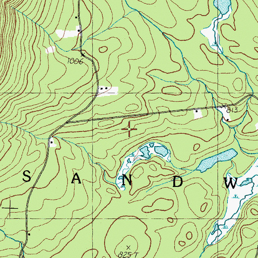 Topographic Map of Town of Sandwich, NH