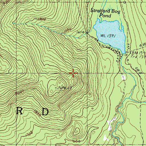 Topographic Map of Town of Stratford, NH
