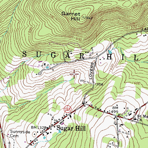 Topographic Map of Town of Sugar Hill, NH
