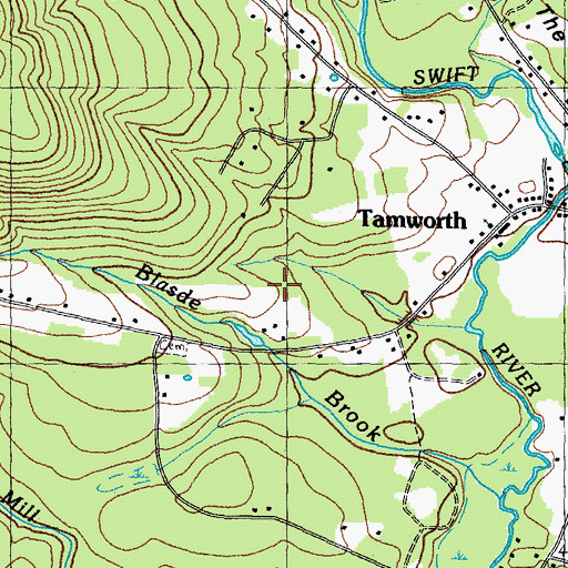 Topographic Map of Town of Tamworth, NH