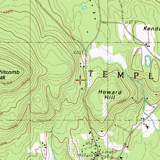 Topographic Map of Town of Temple, NH