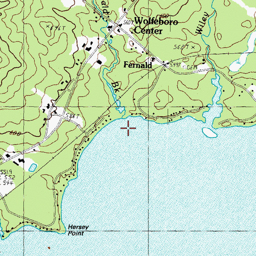 Topographic Map of Town of Wolfeboro, NH