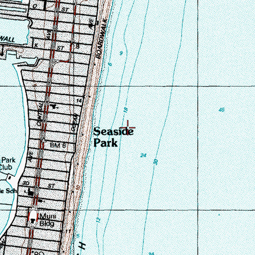 Topographic Map of New Inlet (historical), NJ
