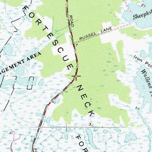 Topographic Map of Fortescue Island (historical), NJ