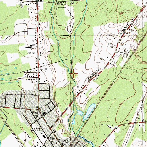 Topographic Map of East Branch Mingamahone Brook, NJ