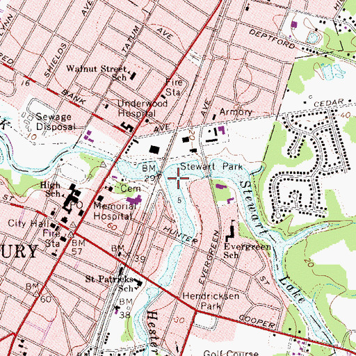 Topographic Map of Hesters Branch, NJ