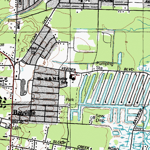 Topographic Map of H and M Potter Elementary School, NJ