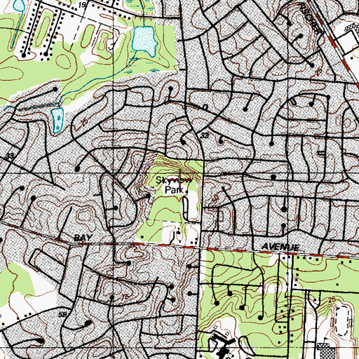 Topographic Map of Skyview Park, NJ