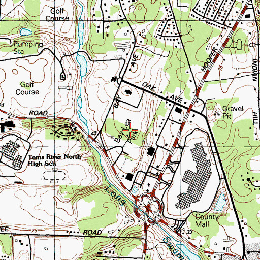 Topographic Map of Bay Lea Park, NJ
