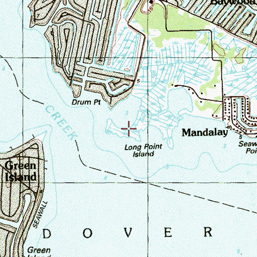 Topographic Map of Long Point Island, NJ