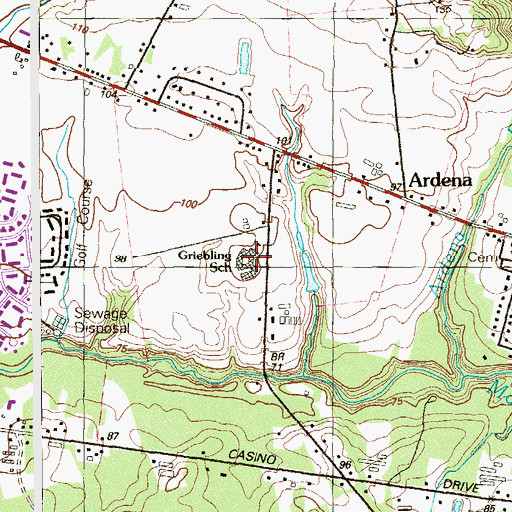 Topographic Map of Edith M Griebling Elementary School, NJ