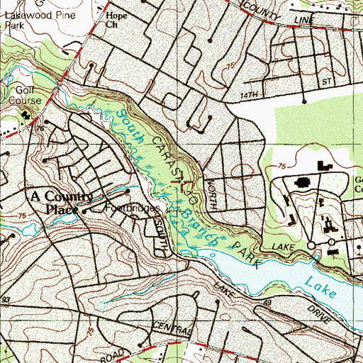 Topographic Map of Carasaljo Park, NJ