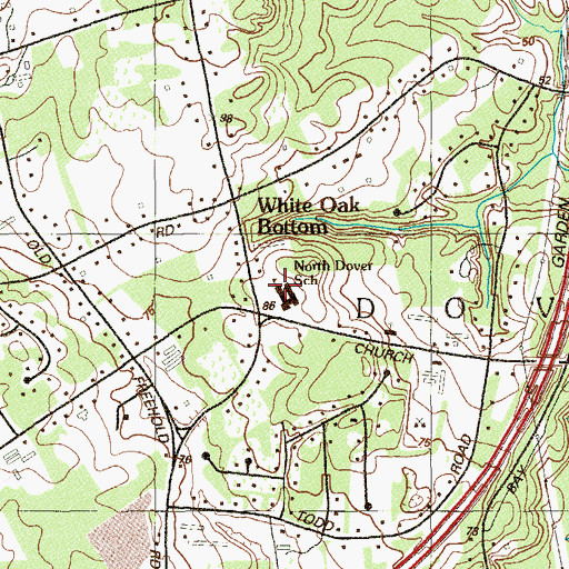 Topographic Map of North Dover Elementary School, NJ