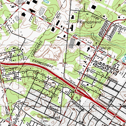 Topographic Map of Pleasantville High School, NJ