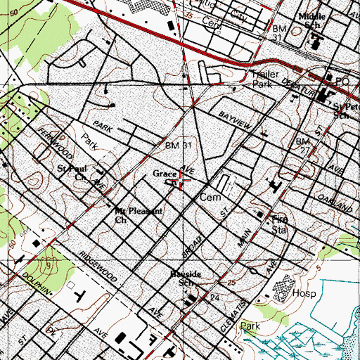 Topographic Map of Grace Church, NJ