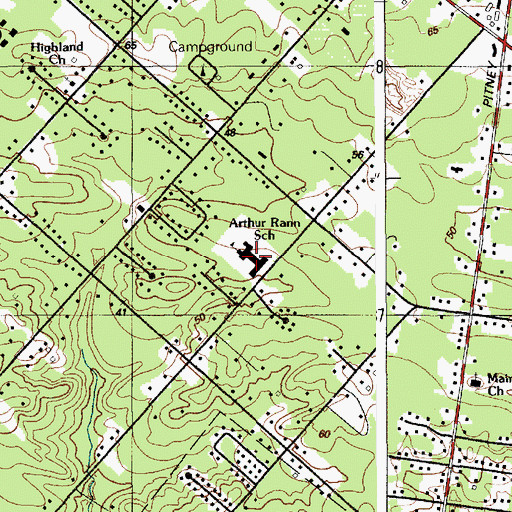 Topographic Map of Arthur Rann School, NJ