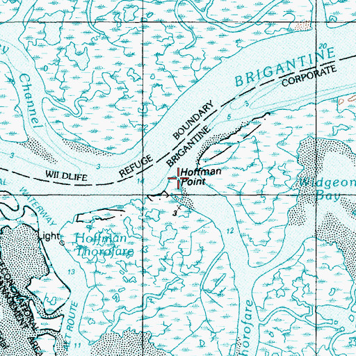 Topographic Map of Hoffman Point, NJ