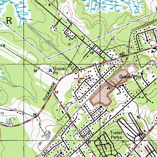 Topographic Map of Bridge Creek (historical), NJ