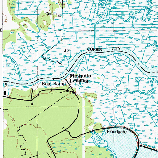 Topographic Map of Mosquito Landing, NJ