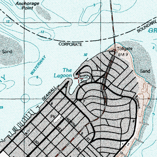 Topographic Map of The Lagoon, NJ