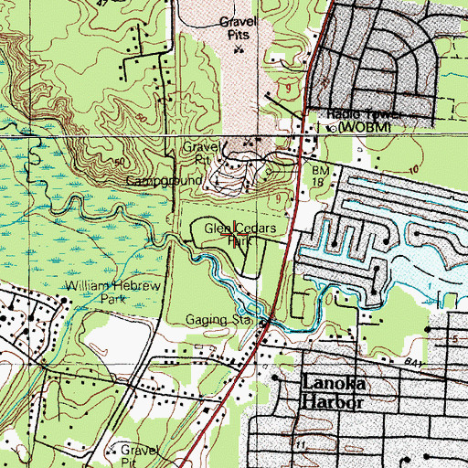 Topographic Map of Glen Cedars, NJ