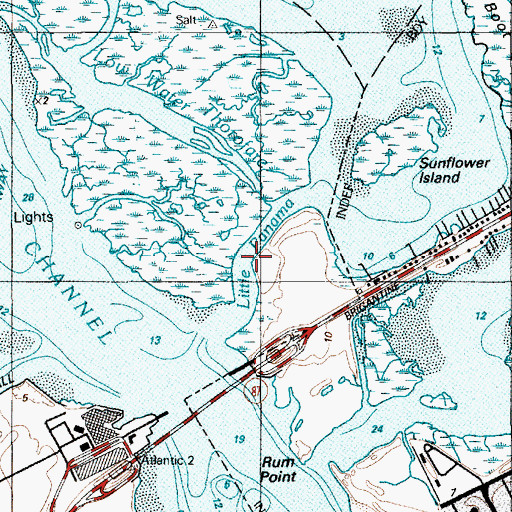 Topographic Map of Little Panama, NJ