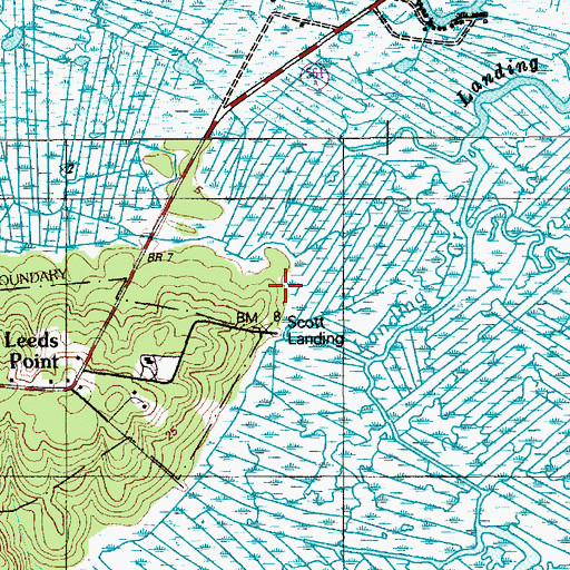 Topographic Map of Scott Landing, NJ