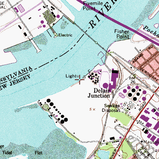 Topographic Map of Fisher Point Dike, NJ