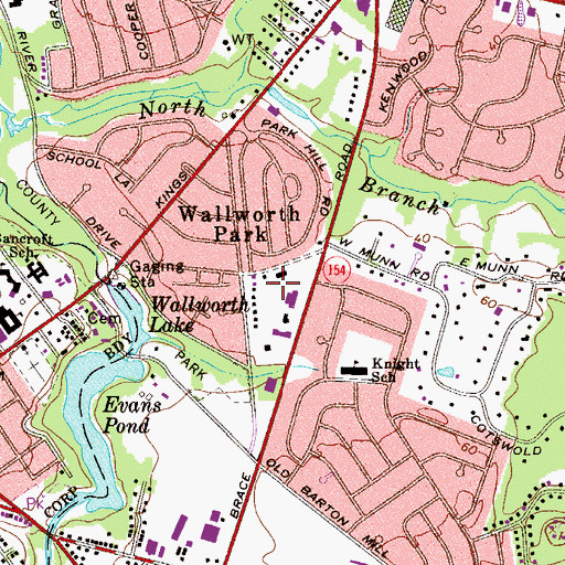 Topographic Map of Wallworth Park, NJ