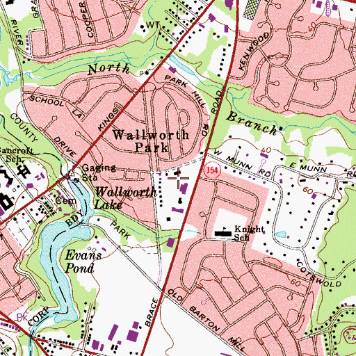 Topographic Map of Wallworth Park, NJ
