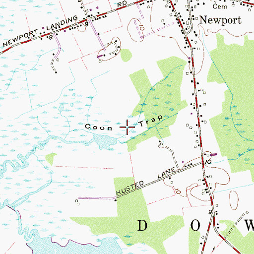 Topographic Map of Coon Trap, NJ
